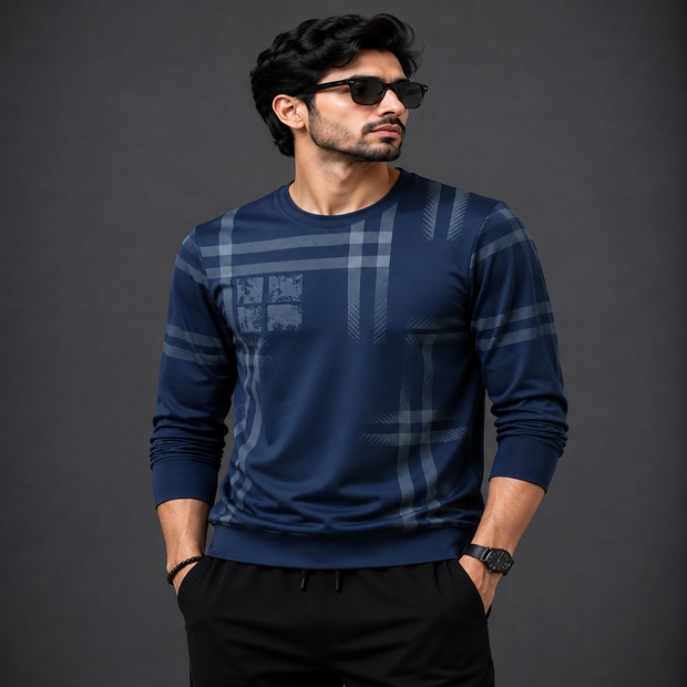 Polyester Full Sleeve Tshirt For Men