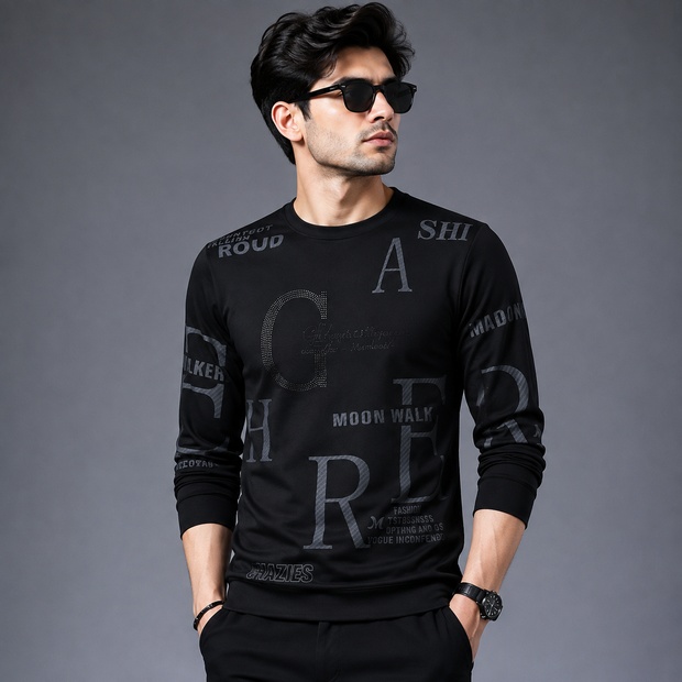 Polyester Full Sleeve Tshirt For Men